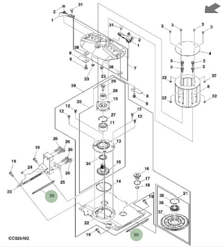 Retén barra de corte