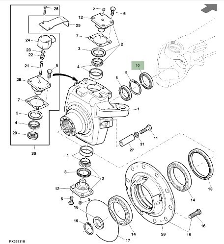 Retén tren delantero