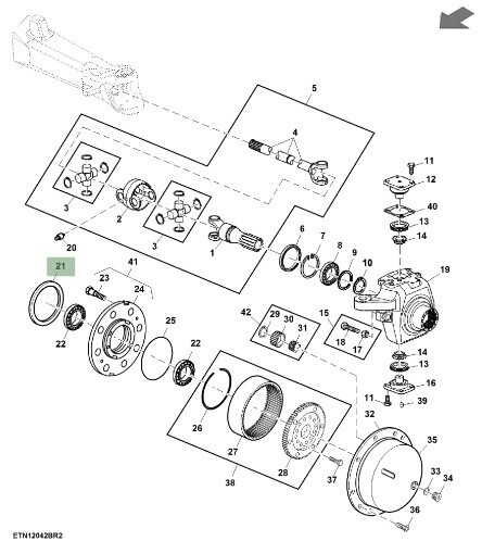 Retén tren delantero