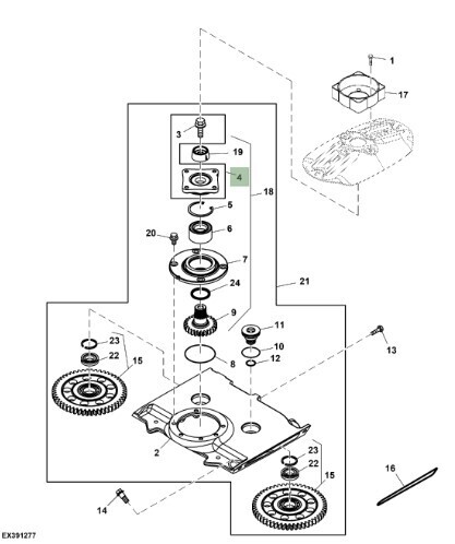 Kit cubo disco de corte