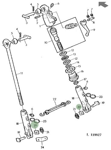 Placa brazo del levante