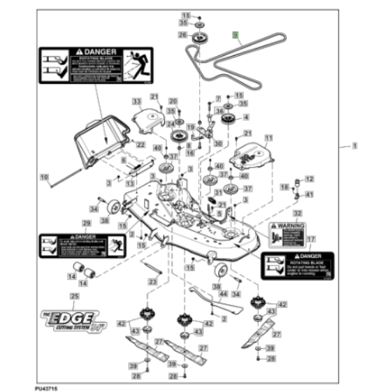 Correa trapezoidal para tractor de jardín