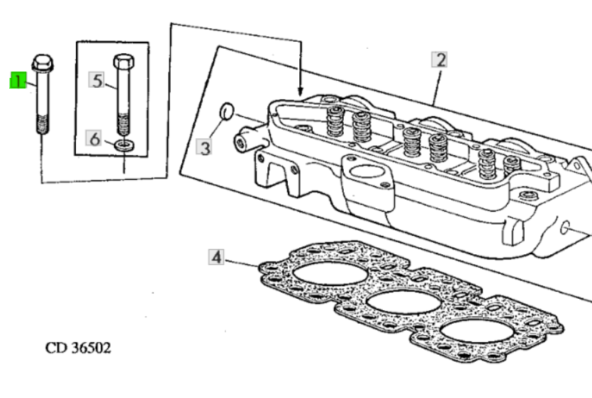 Tornillo de tapa de cilindro