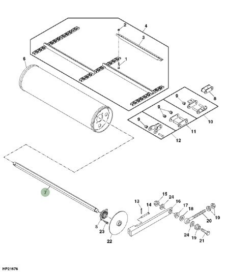 Eje rodillo alimentador