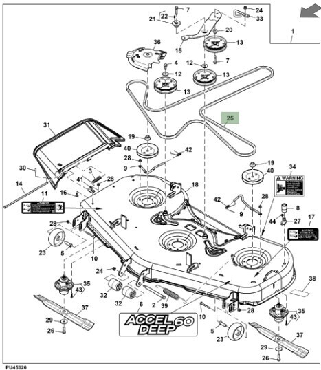 Correa trapezoidal - Plataforma de corte