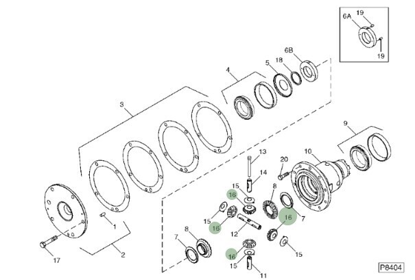 Engranaje del diferencial