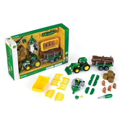 Set Tractor c/remolque y accesorios 1:24