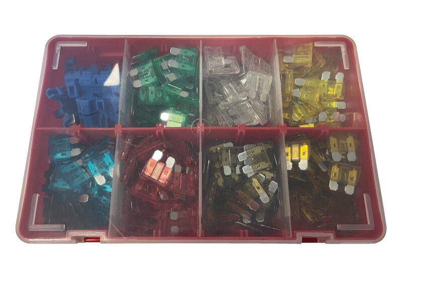 Paquete de 280 fusibles de cuchilla y 5 porta fusibles