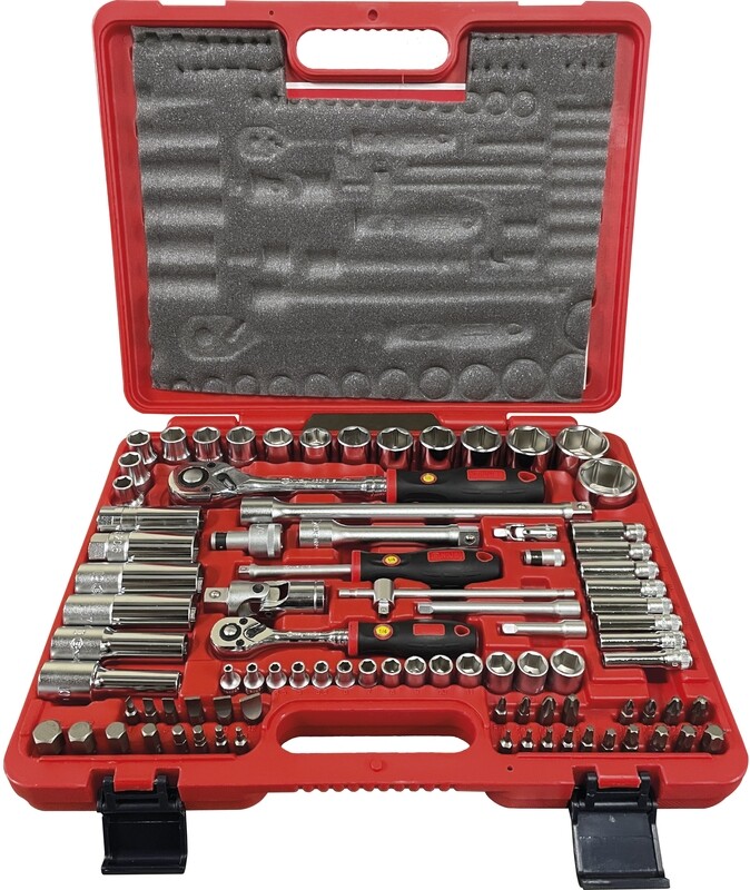 Juego de dados combinados ½” y ¼” 87 piezas