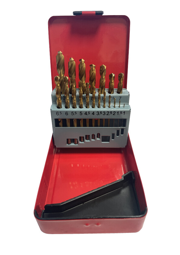 Juego de 19 brocas métricas revestidas de titanio