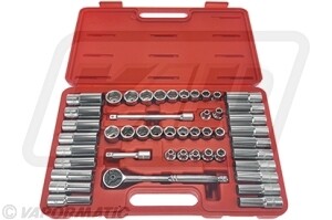 Juego de dados 3/8”, 47 piezas, métrico e imperial