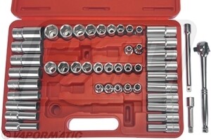 Juego de dados 3/8”, 47 piezas, métrico e imperial