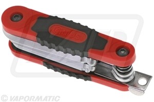 Llave hexagonal plegable métrica 9 piezas