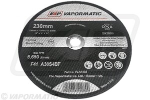 Disco de corte de metal plano 230 mm x 22 mm x 3 mm