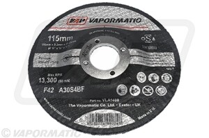 Disco de corte de metal centro deprimido 115 mm x 22 mm x 3 mm