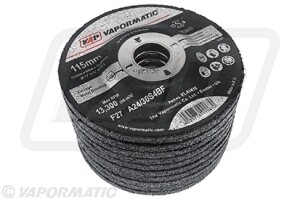 Disco desbaste abrasivo metal centro deprimido 115 mm x 22 mm x 6.5 mm