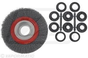 Cepillo circular de alambre ondulado de alta resistencia 150 mm x 20 mm