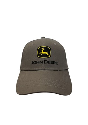 Gorro John Deere gris con logo construcción