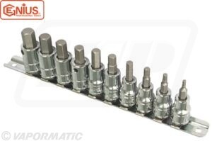 Juego de 10 dados hexagonales métricos 3/8”