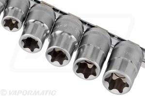 Juego de 14 dados estrella 1/4”, 3/8”, 1/2”
