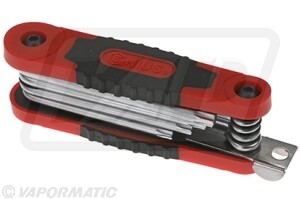 Llave hexagonal plegable estrella 9 piezas