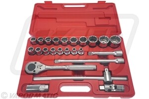 Juego de dados ½” 24 piezas metrico