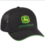 Gorro John Deere negro c/reja