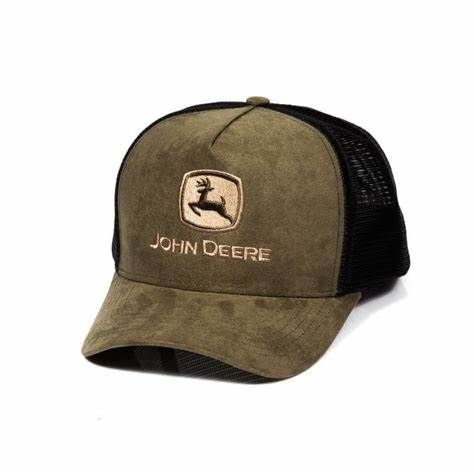 Gorro John Deere marrÃ³n con rejilla estructurado