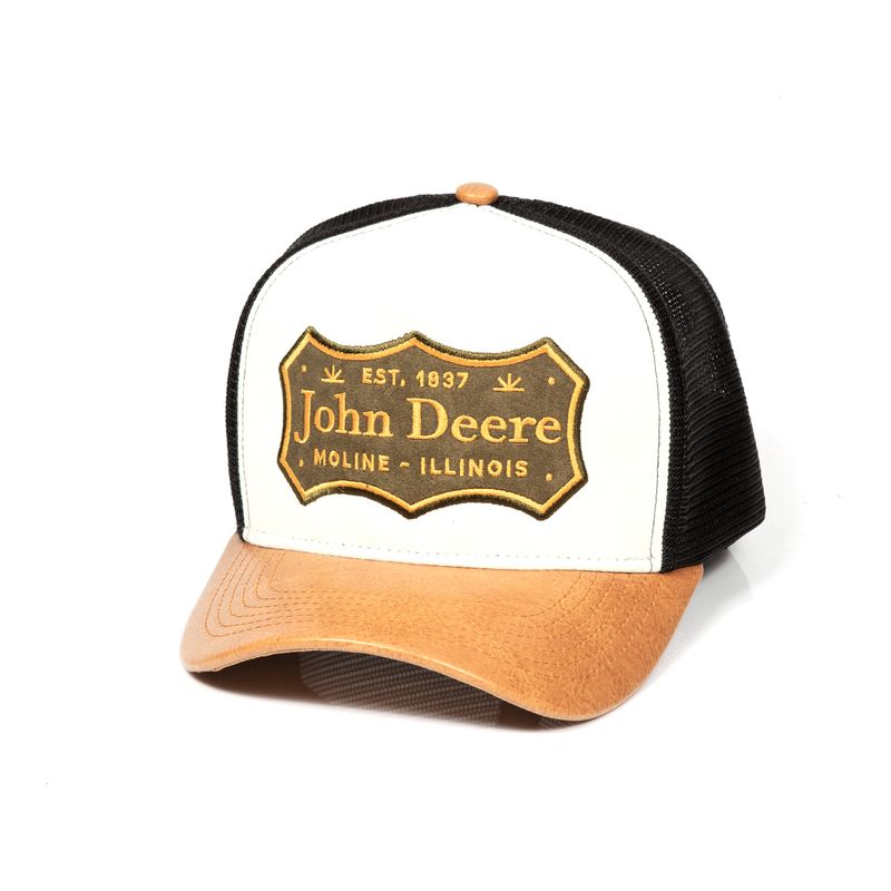 Gorro John Deere Trucker Premium Blanco / Marrón