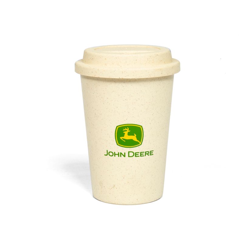 Vaso De Fibra De Bambú John Deere Modelo Agro - C/tapa 450ml