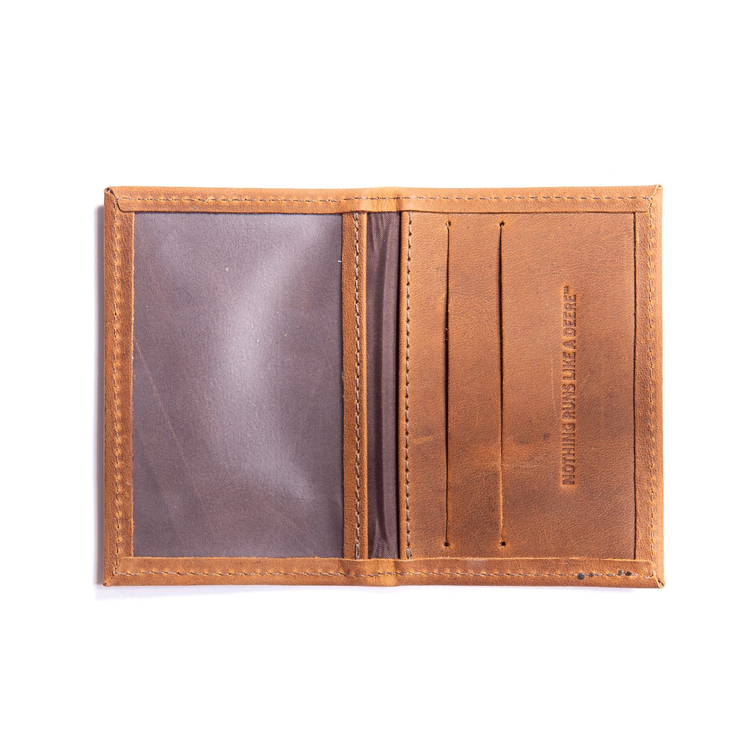 Tarjetero John Deere De Cuero Marrón