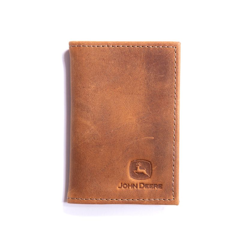 Tarjetero John Deere De Cuero Marrón