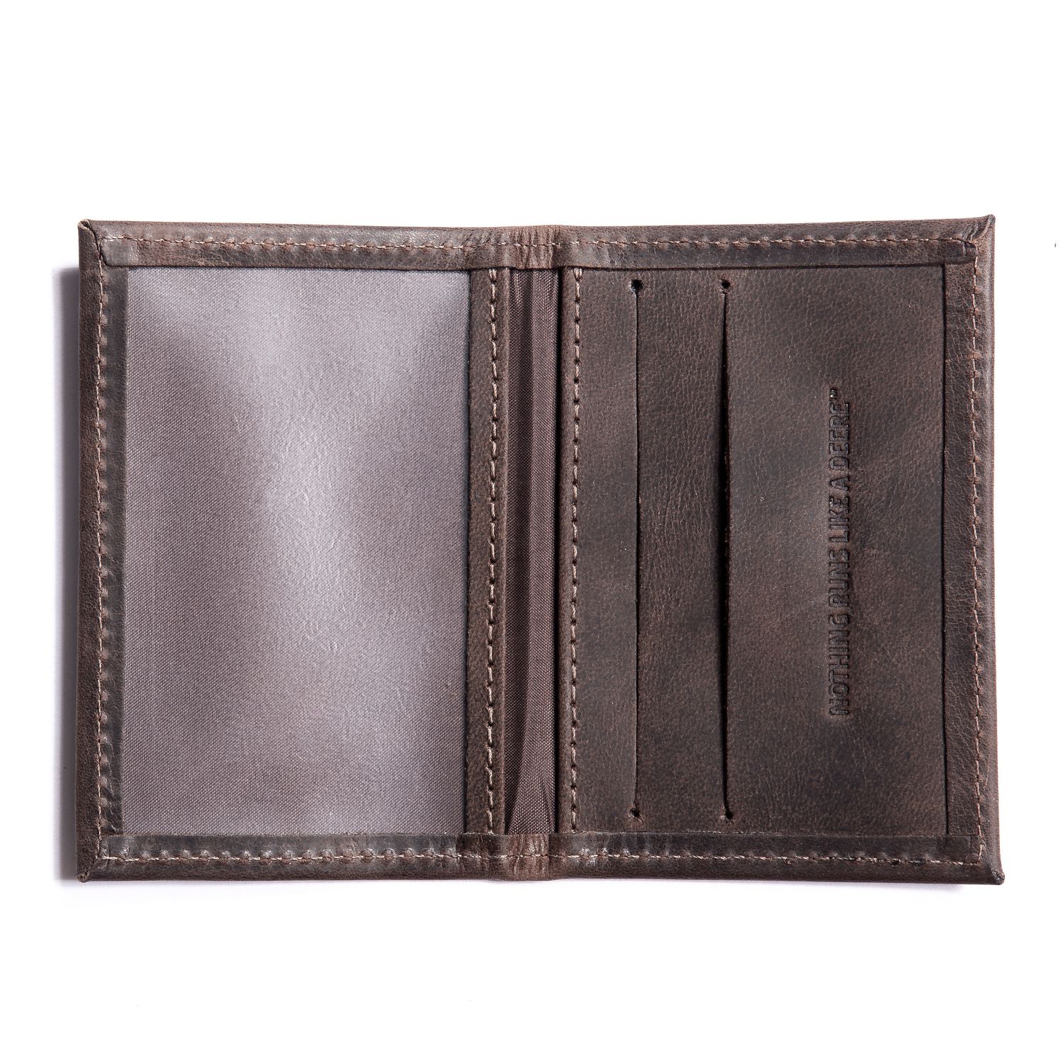 Tarjetero John Deere De Cuero Marrón