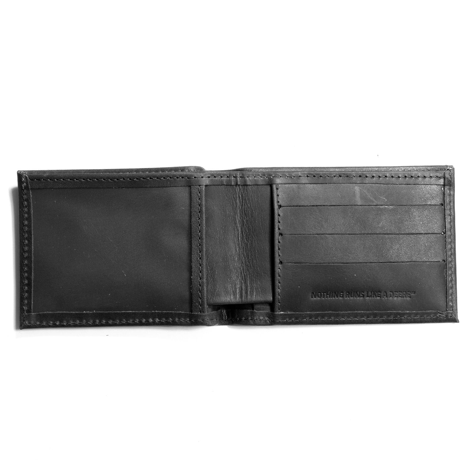 Billetera John Deere De Cuero Negro