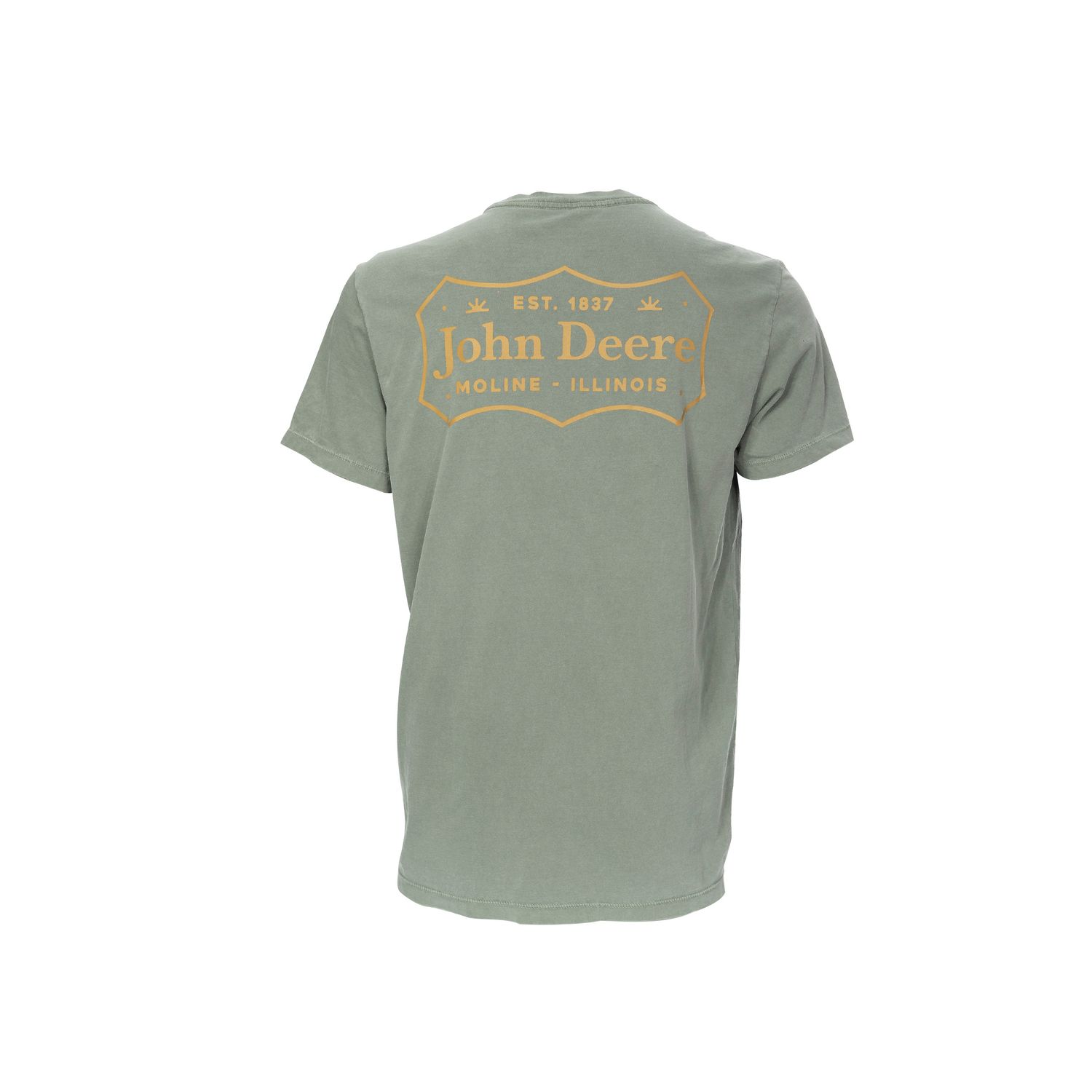 Remera John Deere Con Insignia Verde Lavada A La Piedra