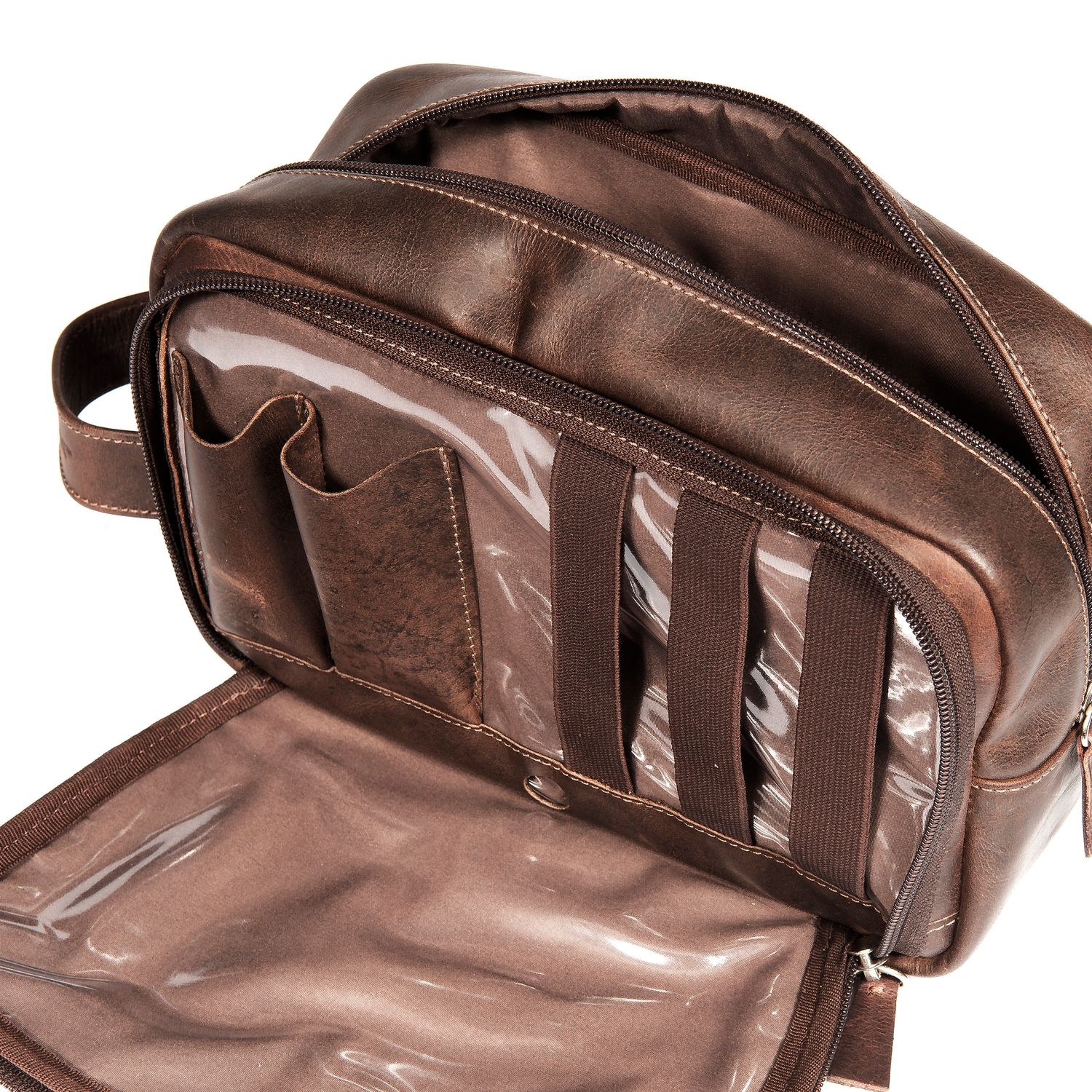 Neceser John Deere De Cuero Marrón