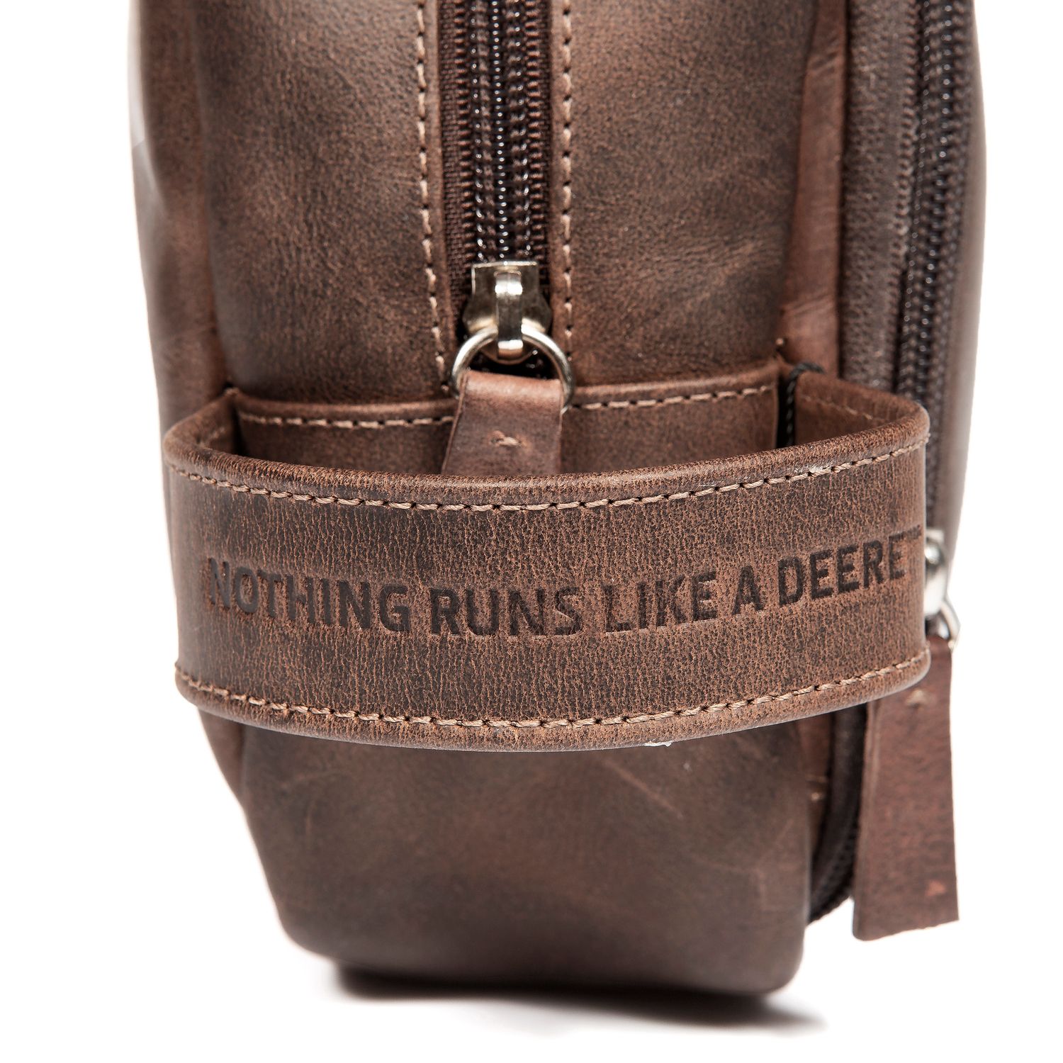 Neceser John Deere De Cuero Marrón