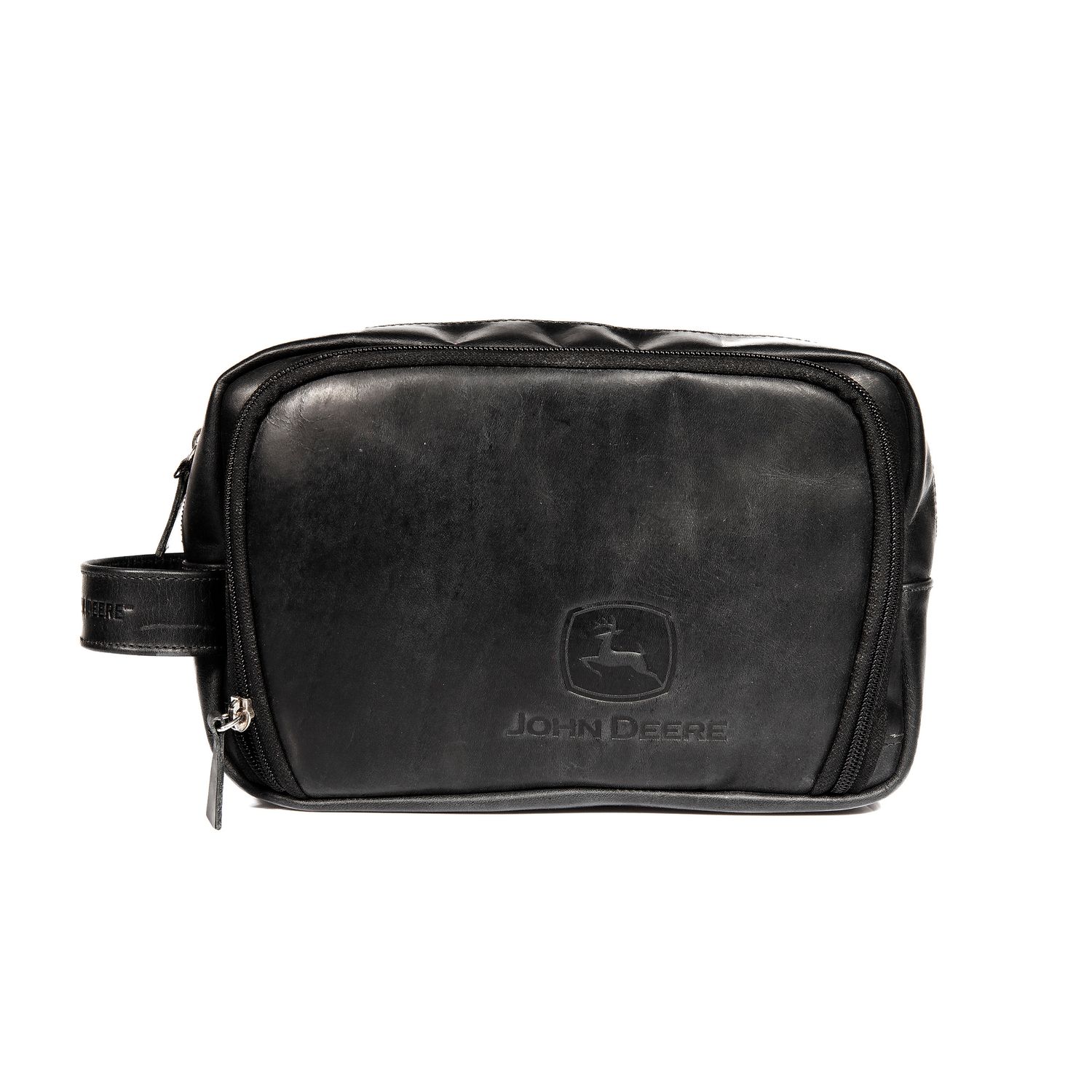 Neceser John Deere De Cuero Negro