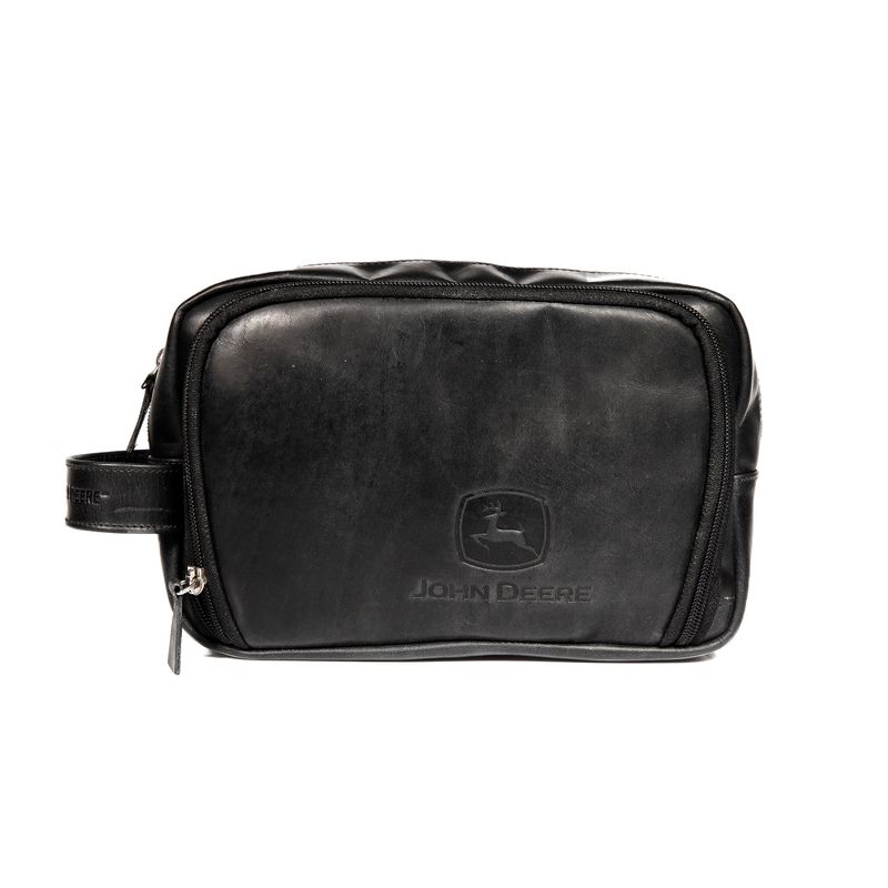 Neceser John Deere De Cuero Negro
