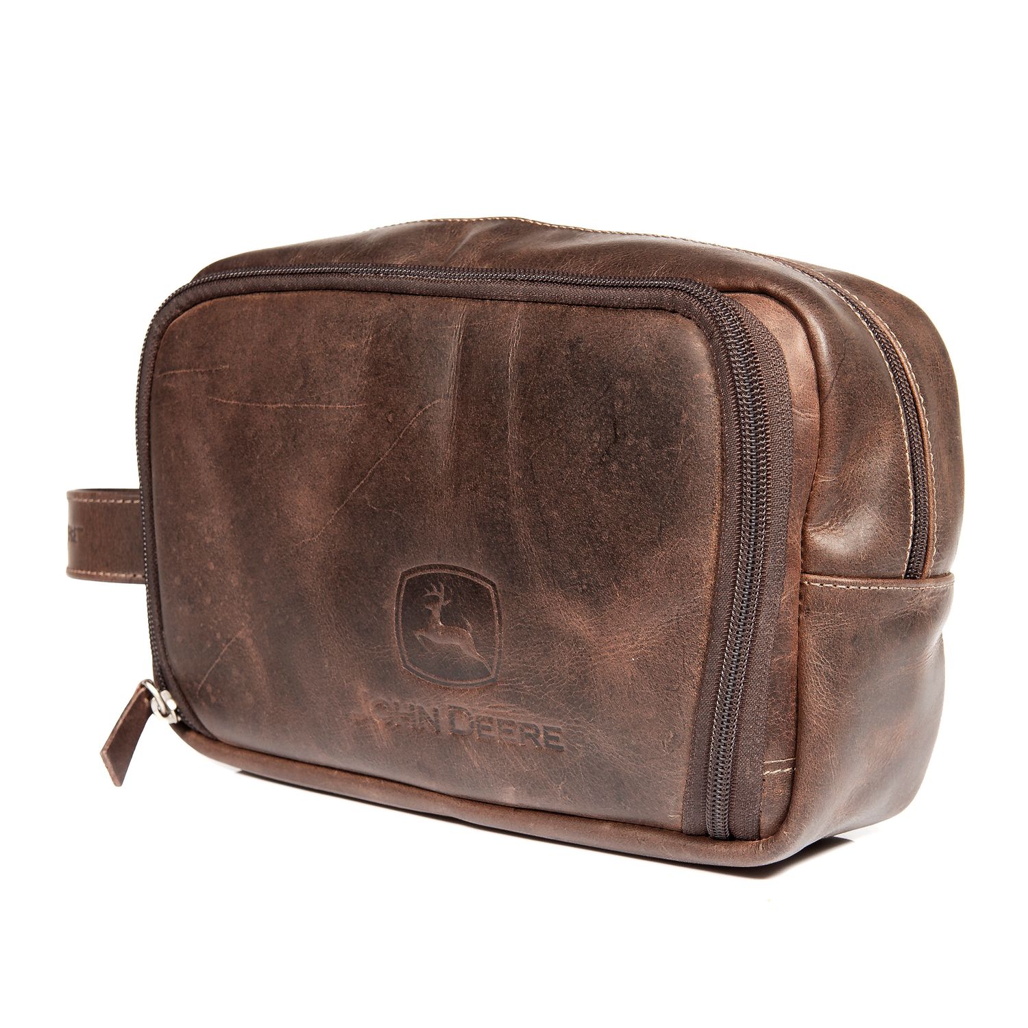 Neceser John Deere De Cuero Marrón