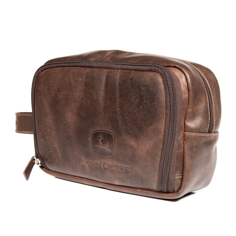 Neceser John Deere De Cuero Marrón