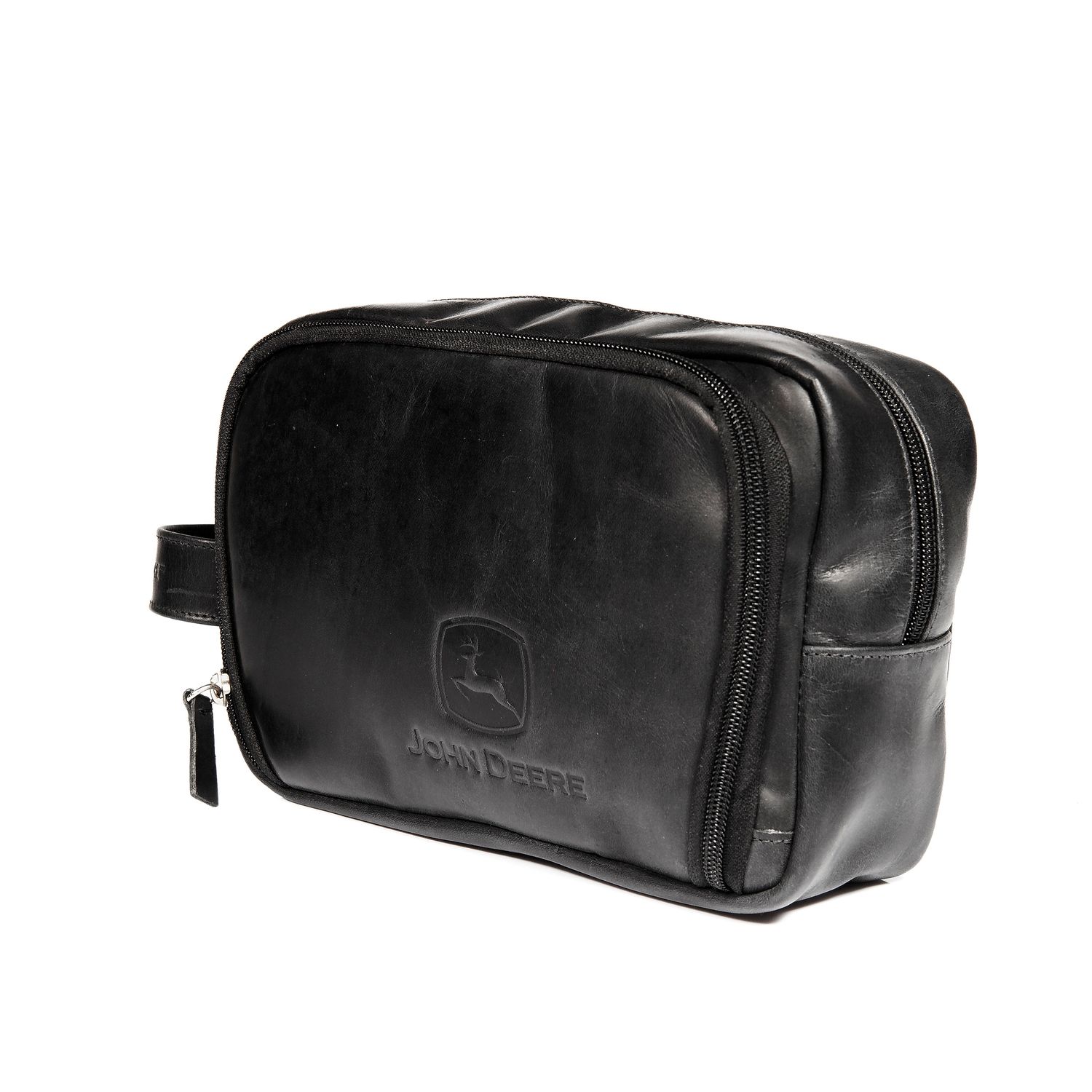 Neceser John Deere De Cuero Negro