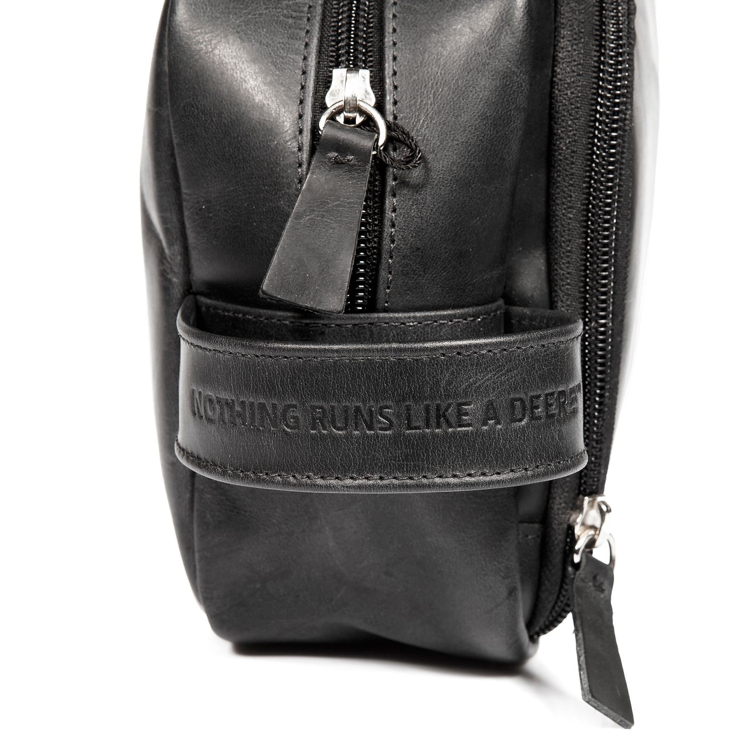 Neceser John Deere De Cuero Negro