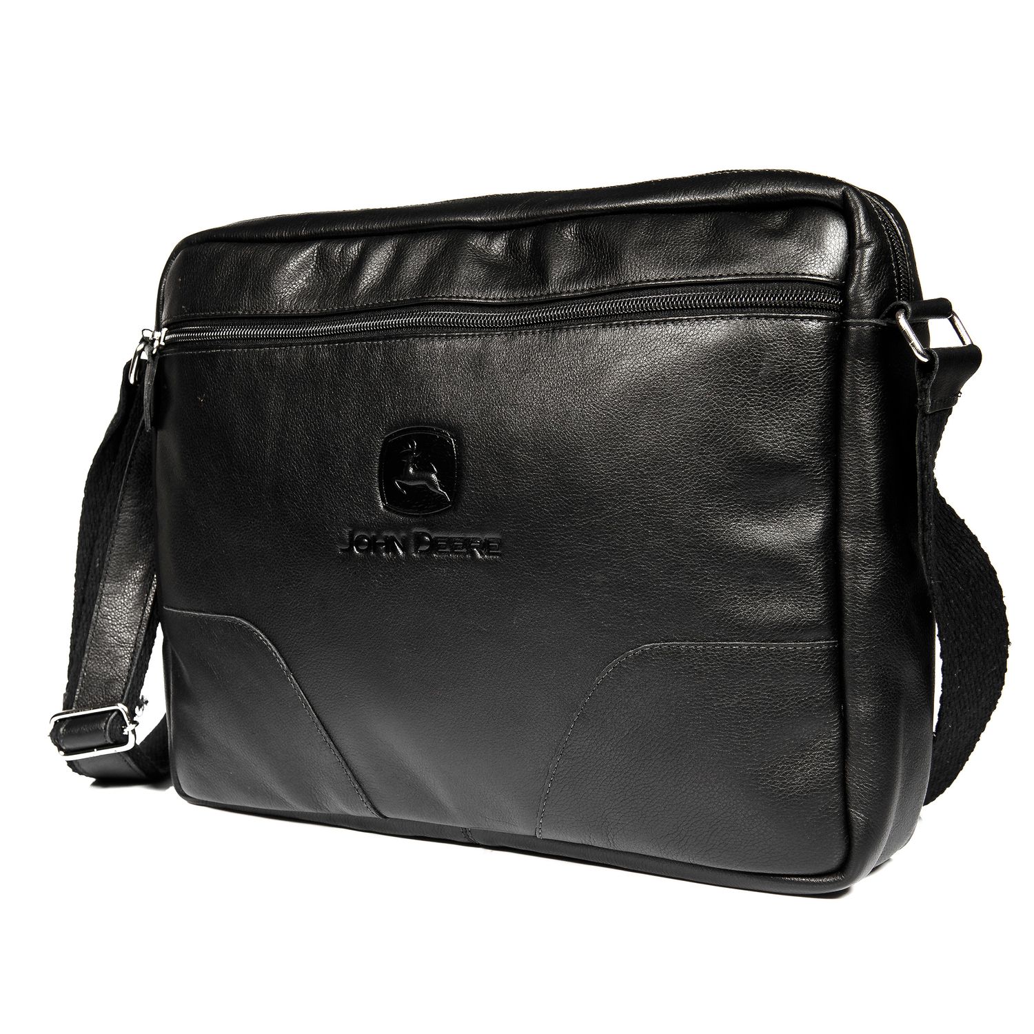 Bolso Morral John Deere De Cuero Negro Bolso Morral John Deere De Cuero Negro