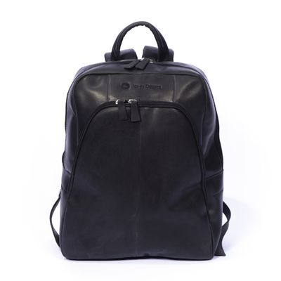 Mochila John Deere De Cuero Serie R8 - Negro Mochila John Deere De Cuero Serie R8 - Negro