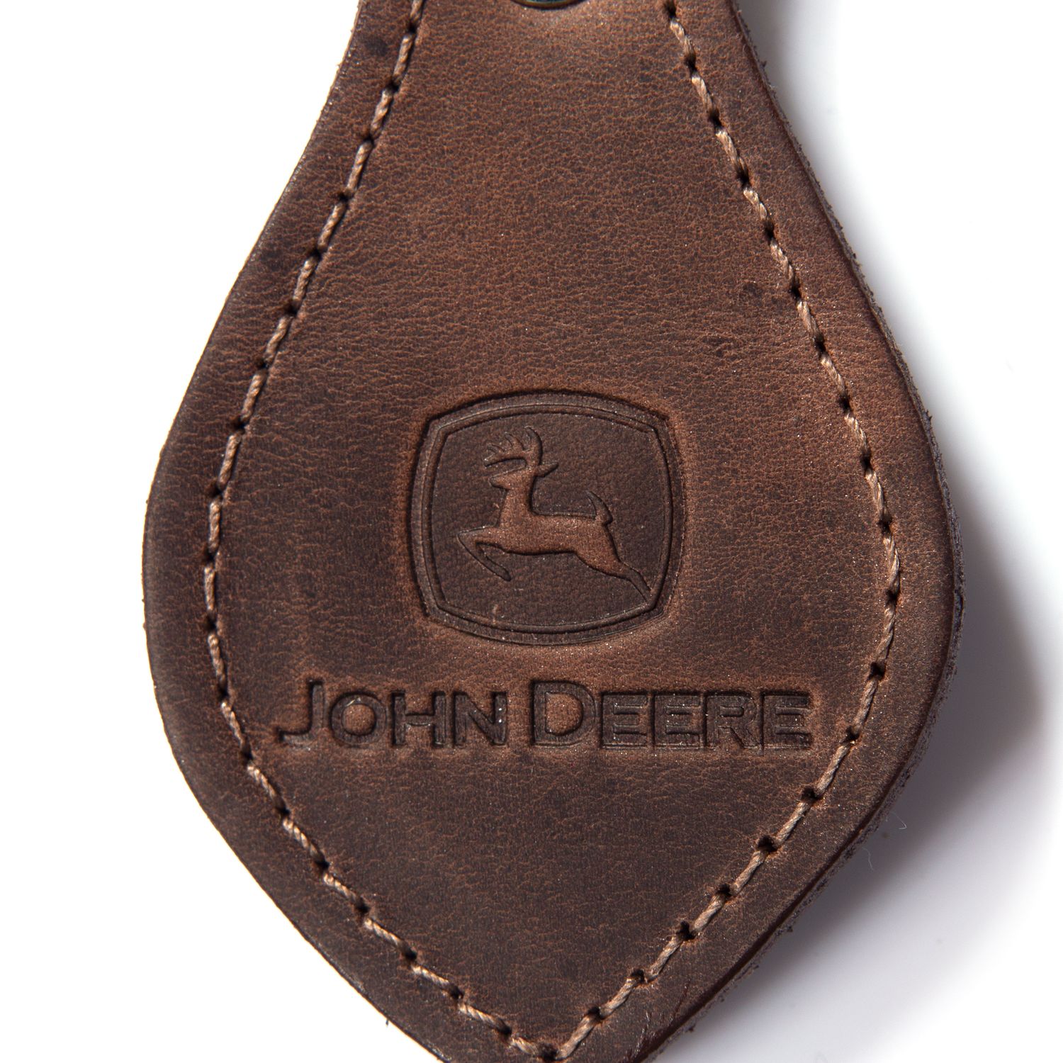 Llavero John Deere De Cuero Marron Oscuro Llavero John Deere De Cuero Marron Oscuro