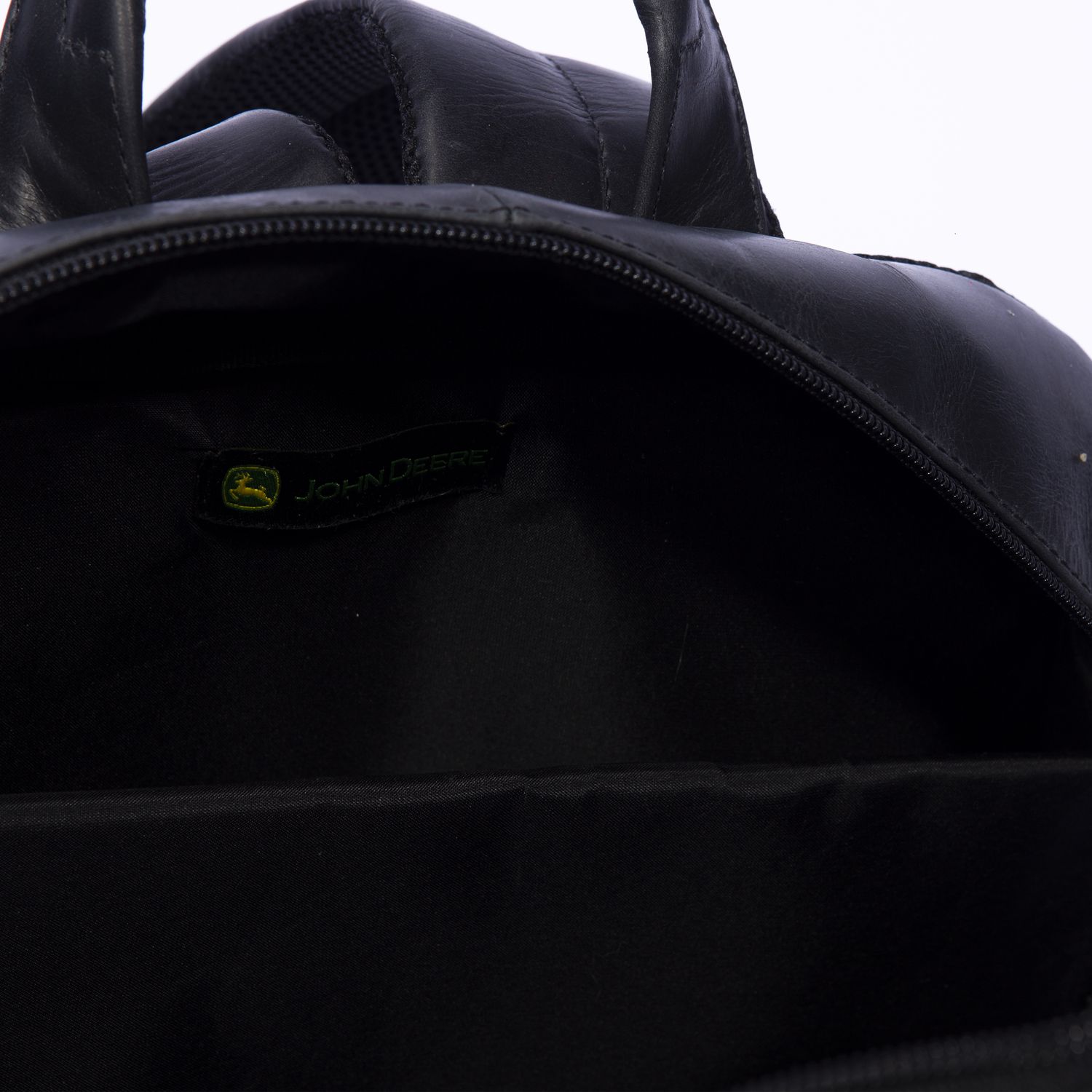 Mochila John Deere De Cuero Serie R8 - Negro