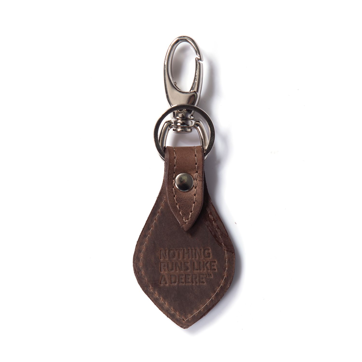 Llavero John Deere De Cuero Marron Oscuro Llavero John Deere De Cuero Marron Oscuro