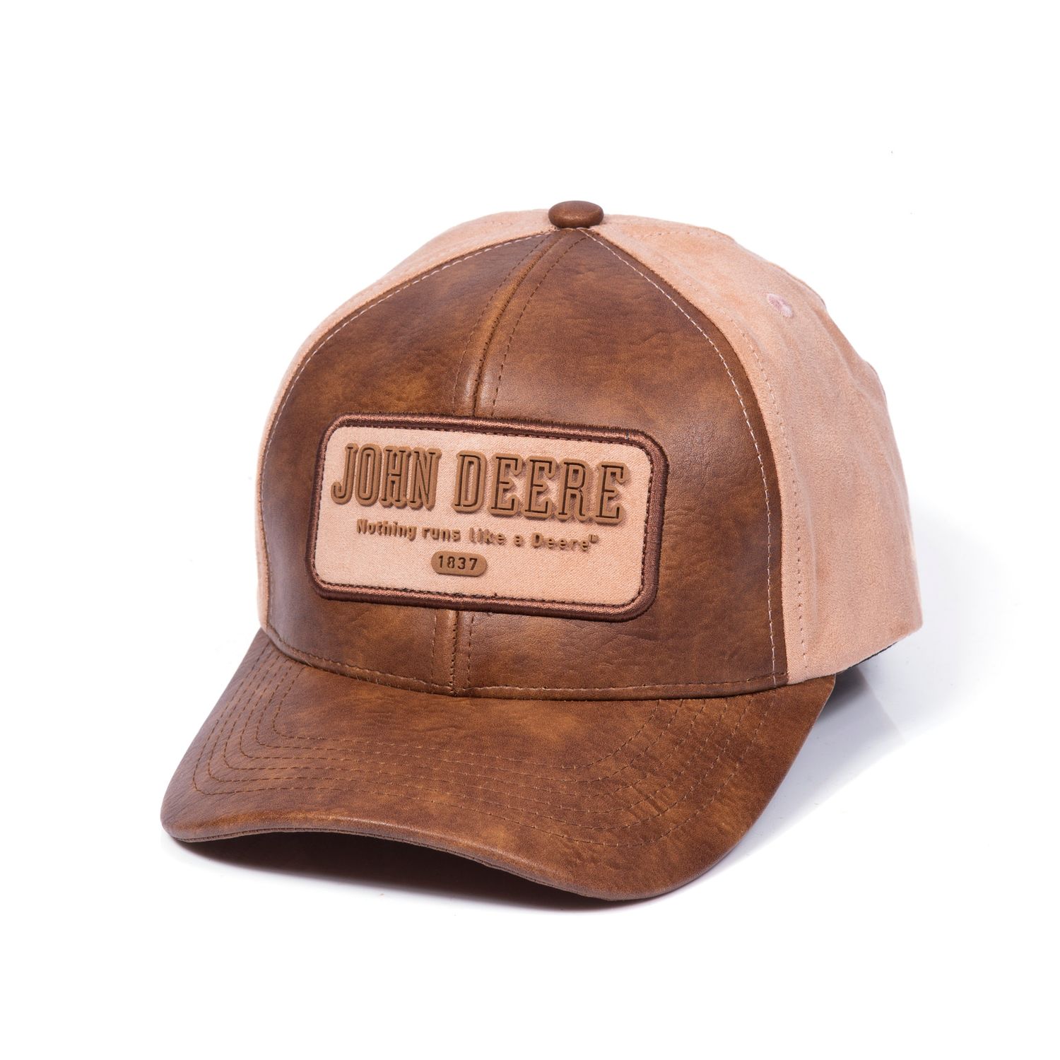 Gorro John Deere Estructurado Premium con Insignia Marrón