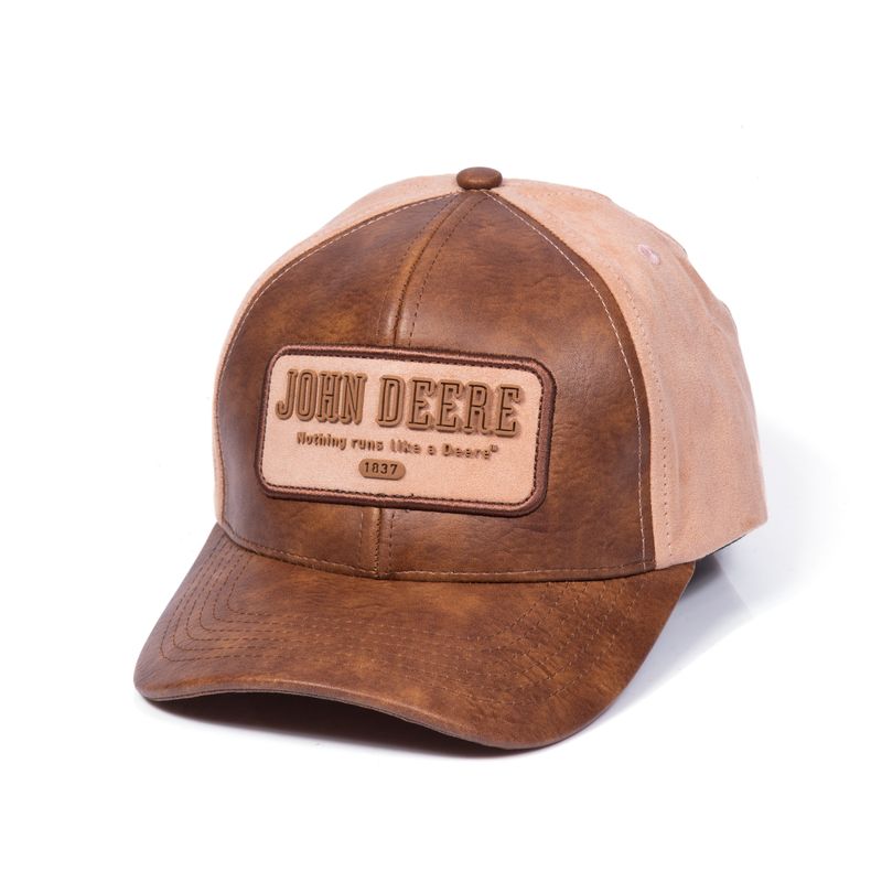 Gorro John Deere Estructurado Premium con Insignia Marrón